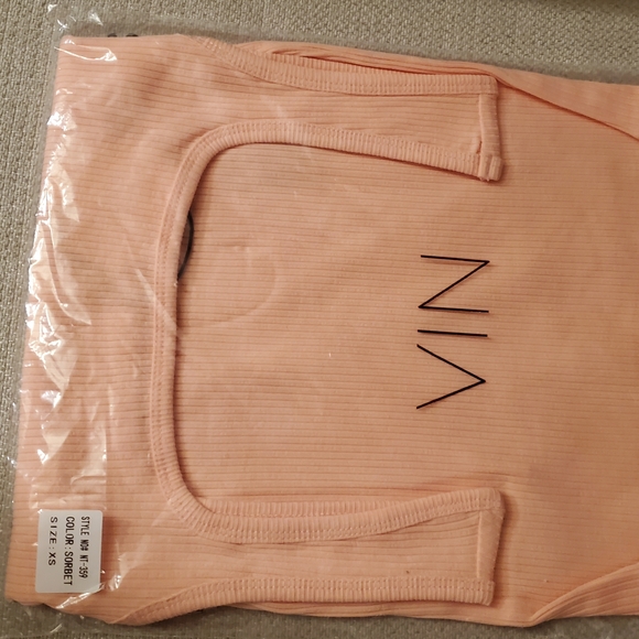Nia Tops - NWT Anthropologie NIA Peach Ribbed Tank Top